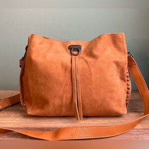 Tan Suede Shoulder Bag